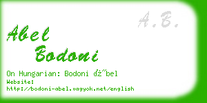 abel bodoni business card